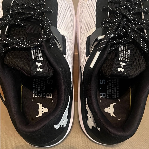 Under Armour Project Rock Charged Training Shoes black/white 12 mens